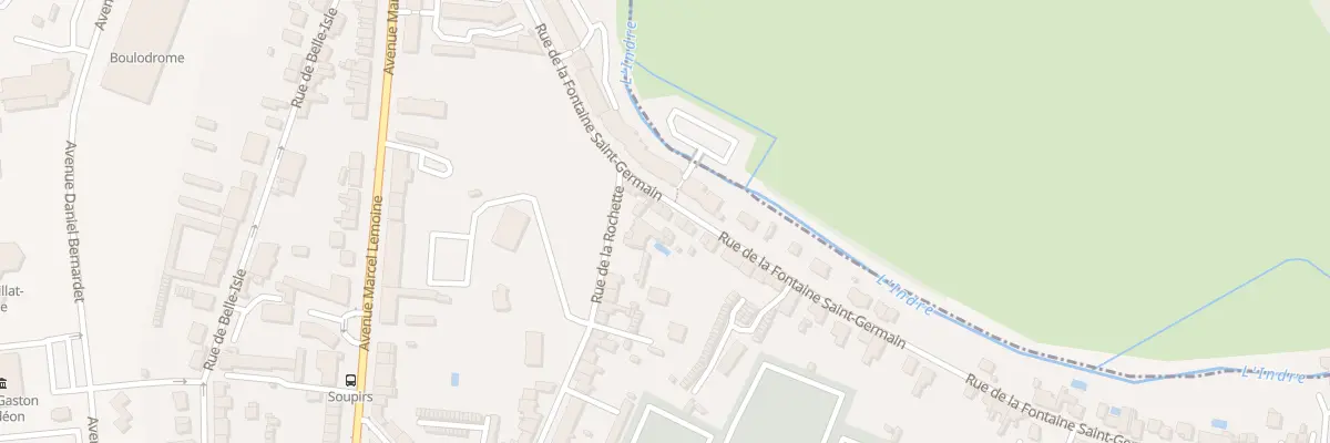 Plan du 89 Rue de la Fontaine St Germain à Châteauroux