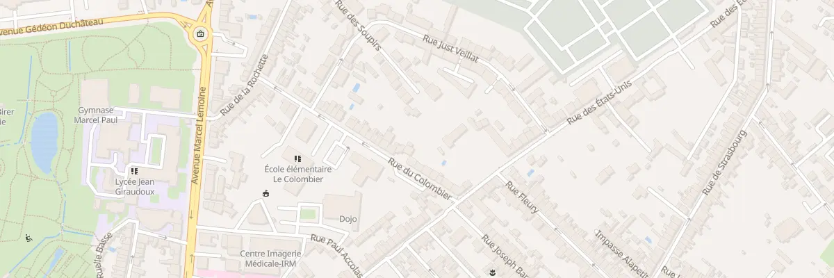 Plan du 47 Rue du Colombier à Châteauroux