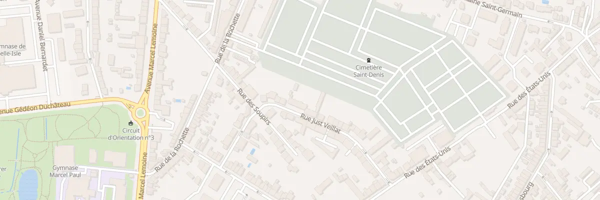 Plan du 38 Rue Just Veillat à Châteauroux