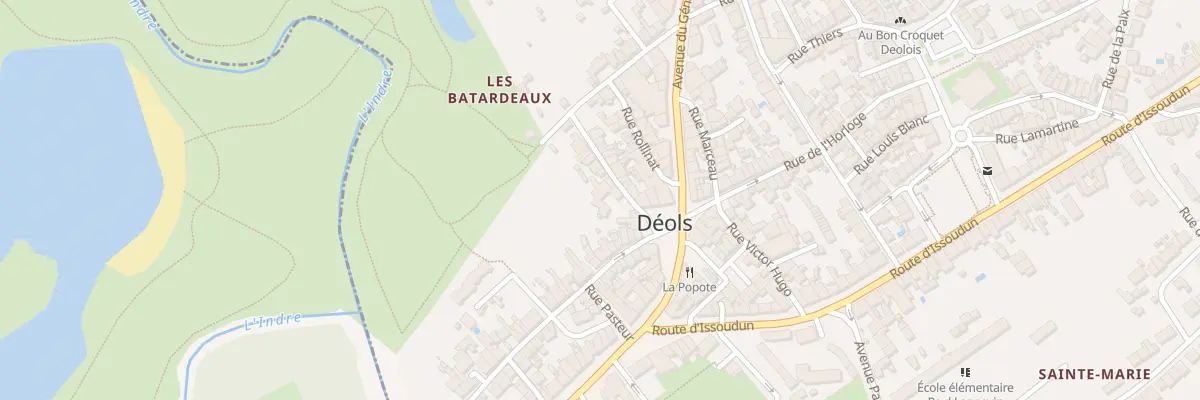 Plan du 1 Rue de la République à Déols