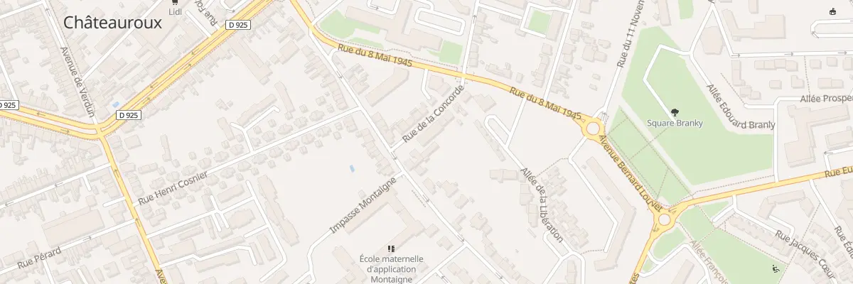 Plan du 91 Rue de la Concorde à Châteauroux