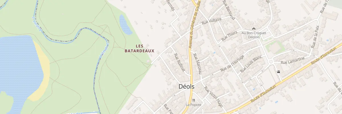 Plan du 7 Rue Rollinat à Déols