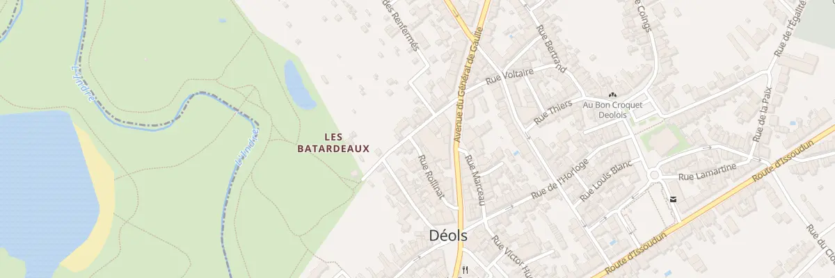 Plan du 10 Rue Rollinat à Déols