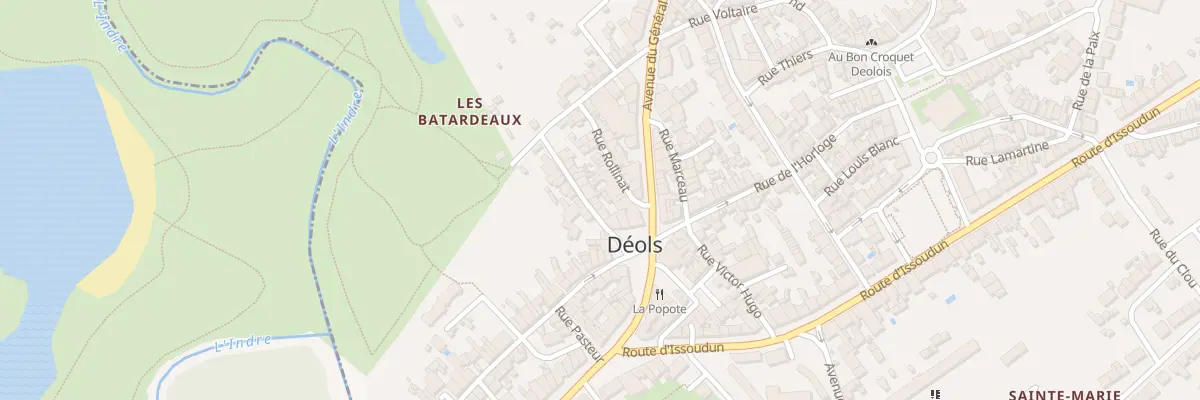 Plan du 4 Rue de la République à Déols