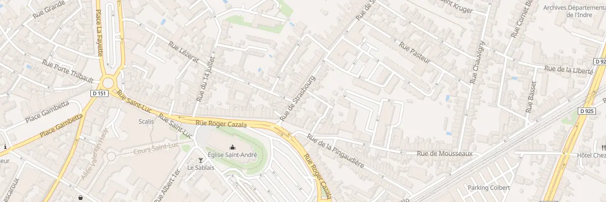 Plan du 12 Rue de Strasbourg à Châteauroux