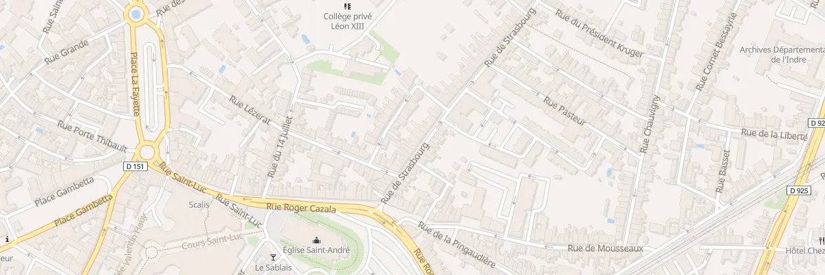 Plan du 29 Rue de Strasbourg à Châteauroux
