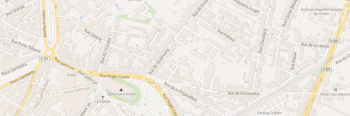 Plan du 22 Rue de Strasbourg à Châteauroux