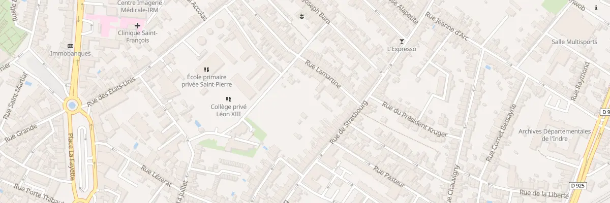 Plan du 77 Rue de Strasbourg à Châteauroux