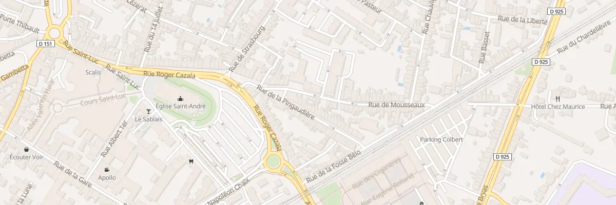 Plan du 9 Rue de la Pingaudière à Châteauroux