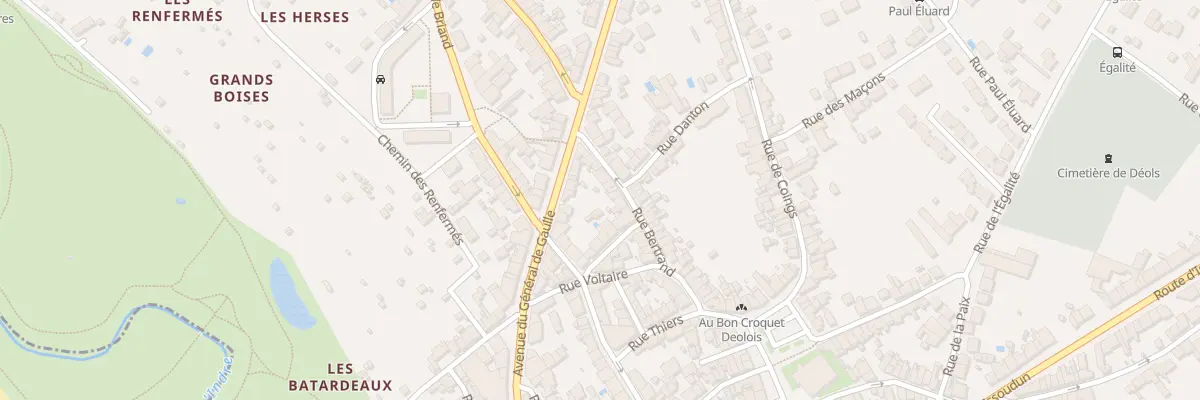 Plan du 14 Rue Bertrand à Déols