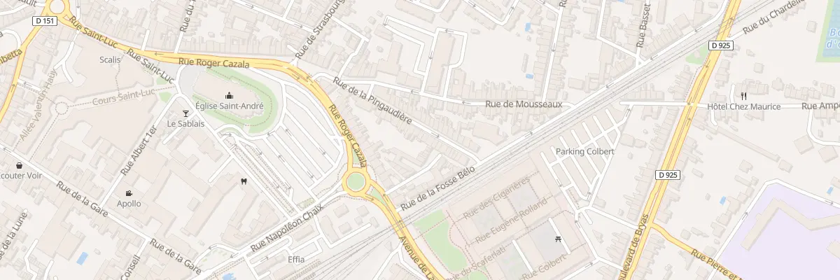 Plan du 36 Rue de la Pingaudière à Châteauroux