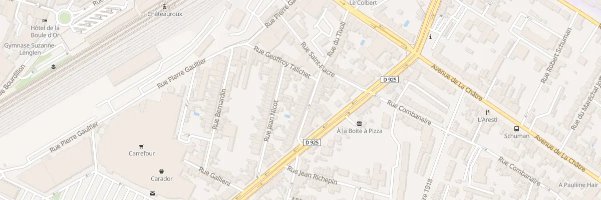 Plan du 14 Rue Denfert-Rochereau à Châteauroux