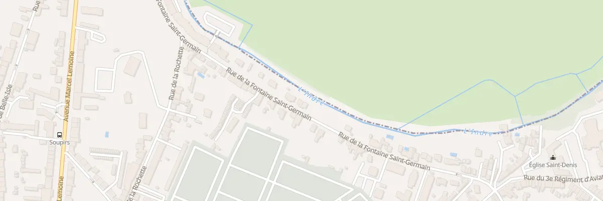 Plan du 76B Rue de la Fontaine St Germain à Châteauroux