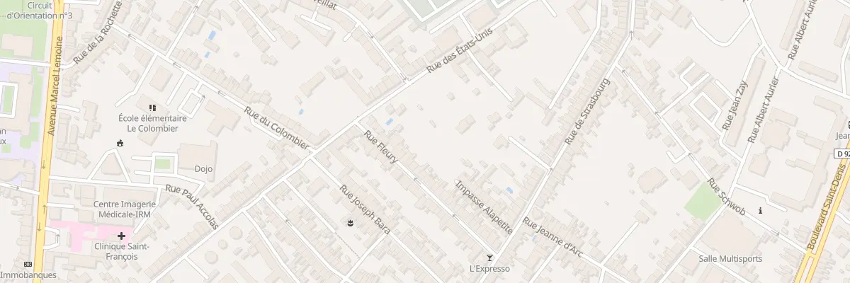 Plan du 44 Rue Fleury à Châteauroux