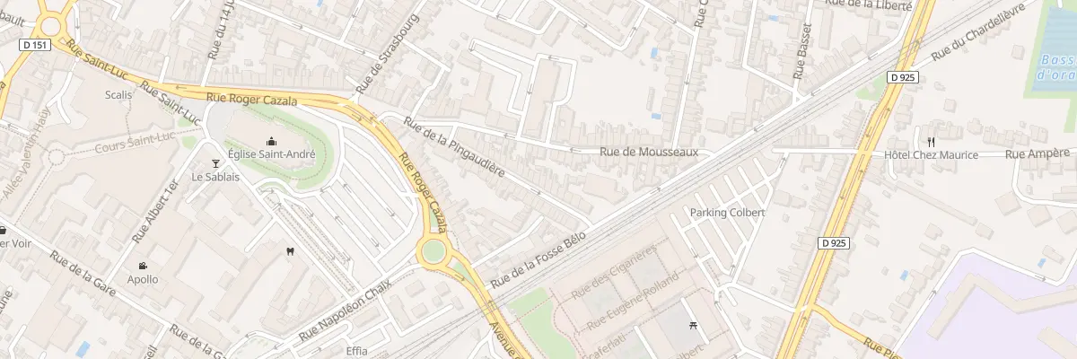 Plan du 23 Rue de la Pingaudière à Châteauroux