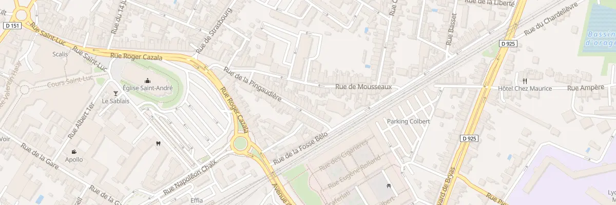 Plan du 27 Rue de la Pingaudière à Châteauroux