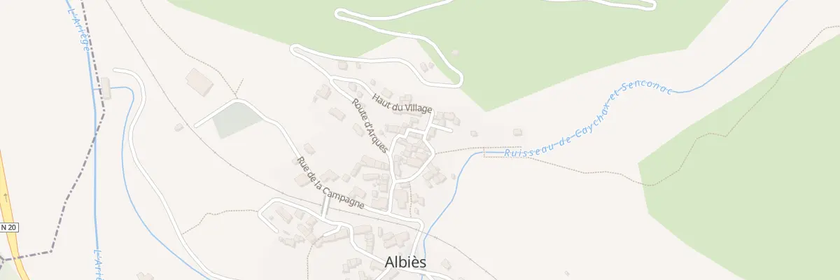 Plan du 1 Haut du Village à Albiès