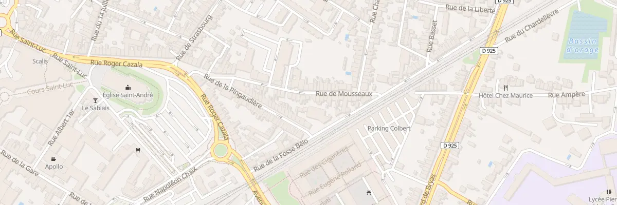 Plan du 36 Rue de Mousseaux à Châteauroux