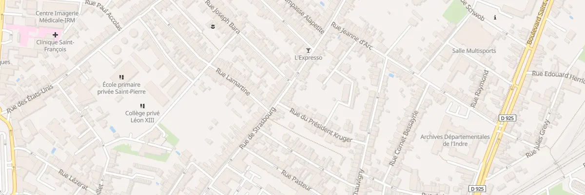 Plan du 80 Rue de Strasbourg à Châteauroux