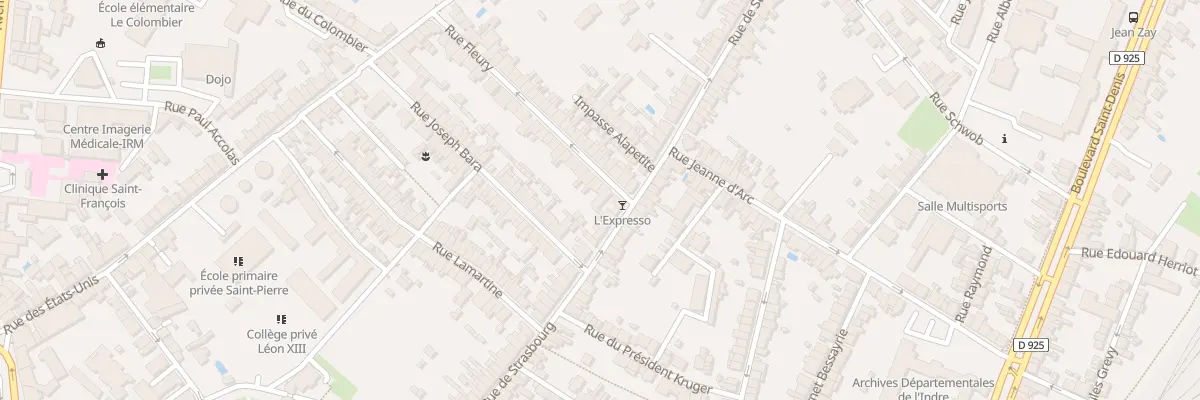 Plan du 3 Rue Fleury à Châteauroux
