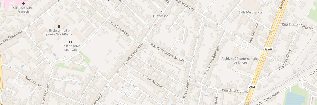 Plan du 72 Rue de Strasbourg à Châteauroux