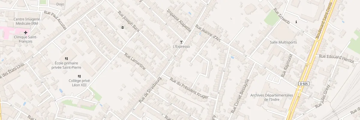 Plan du 94 Rue de Strasbourg à Châteauroux