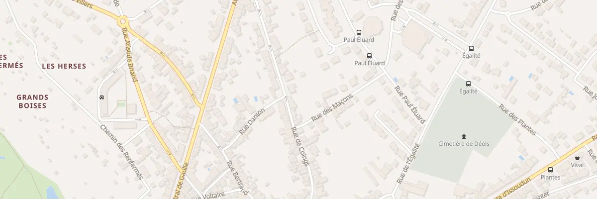 Plan du 32 Rue de Coings à Déols