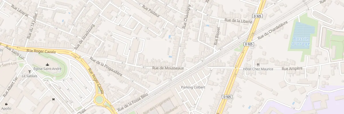 Plan du 5 Rue Chauvigny à Châteauroux