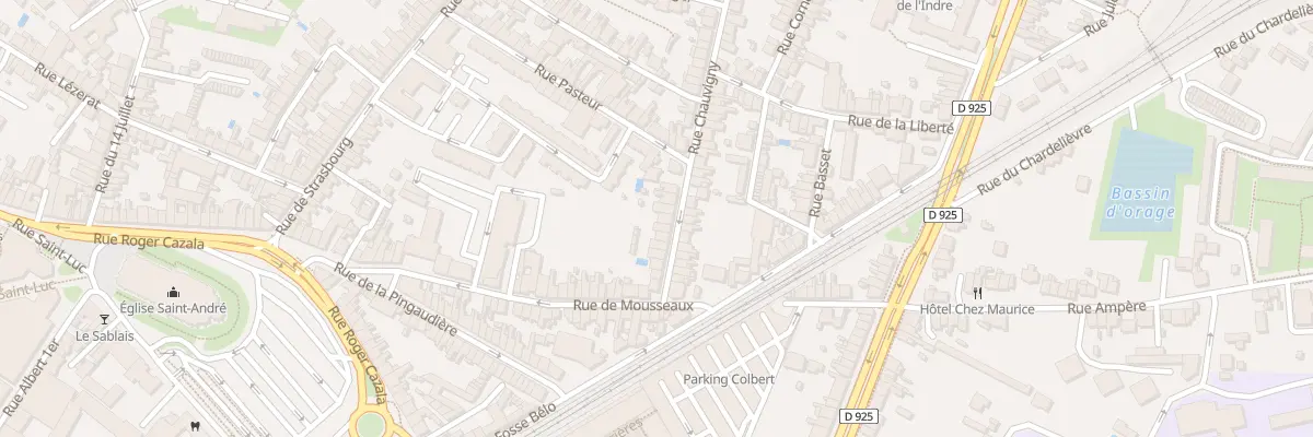 Plan du 15 Rue Chauvigny à Châteauroux