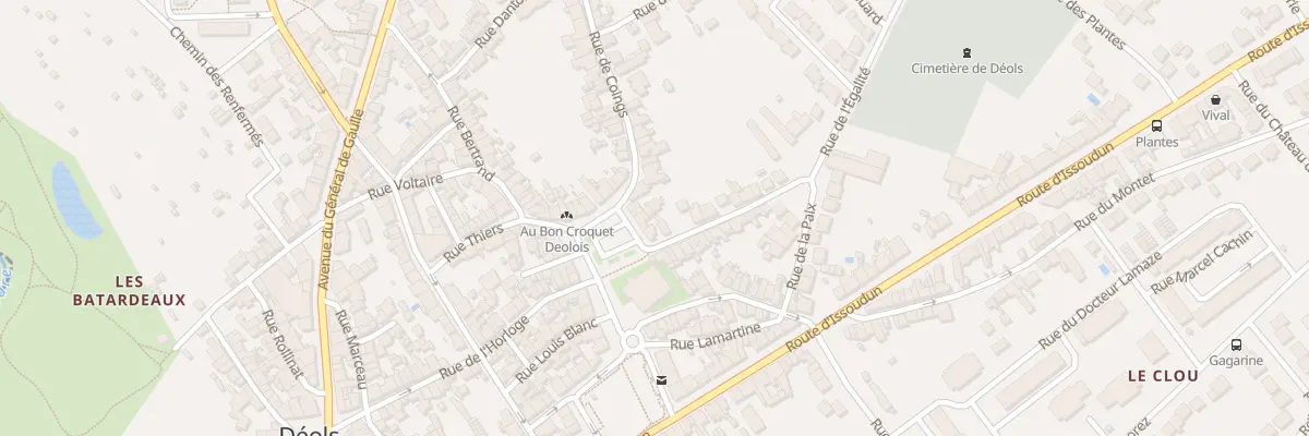Plan du 1 Rue de l’Egalité à Déols