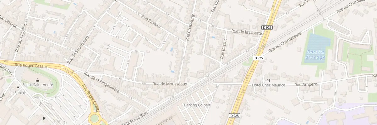 Plan du 18 Rue Chauvigny à Châteauroux
