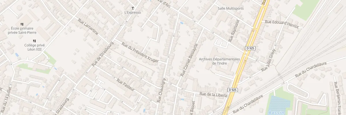 Plan du 64 Rue Chauvigny à Châteauroux
