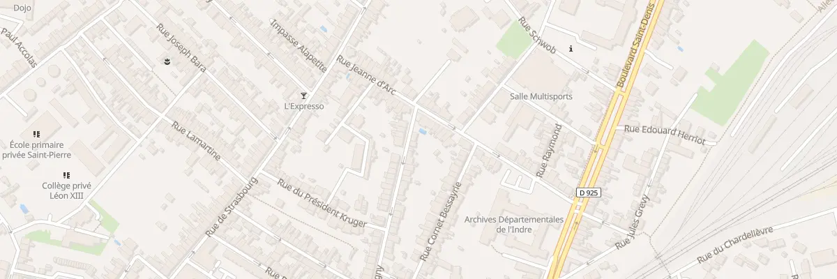 Plan du 84 Rue Chauvigny à Châteauroux