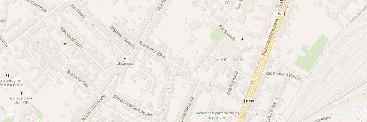 Plan du 42 Rue Jeanne d’Arc à Châteauroux