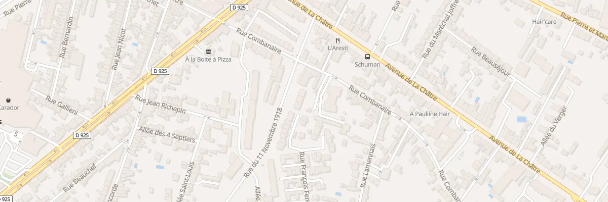 Plan du 30 Rue Combanaire à Châteauroux