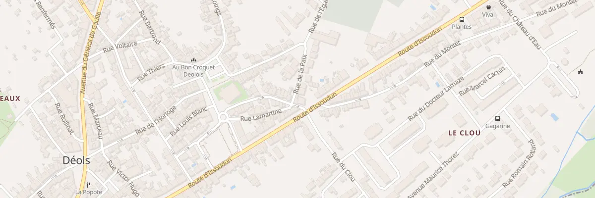 Plan du 2 Rue de la Paix à Déols