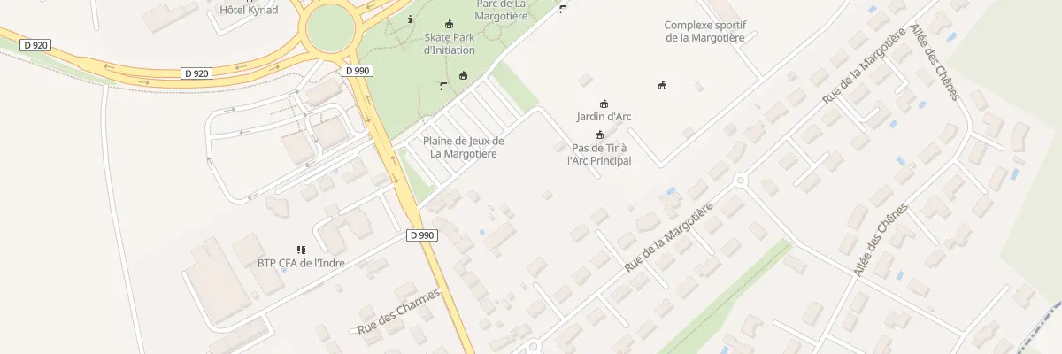 Plan du 25 Av Jean Patureau-Francoeur à Châteauroux