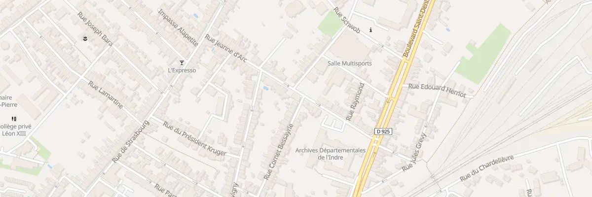 Plan du 11 Rue Jeanne d’Arc à Châteauroux