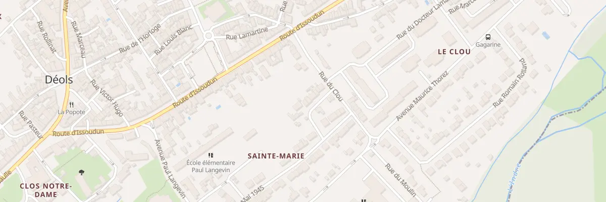 Plan du 10 Rue des Saintes Marie à Déols