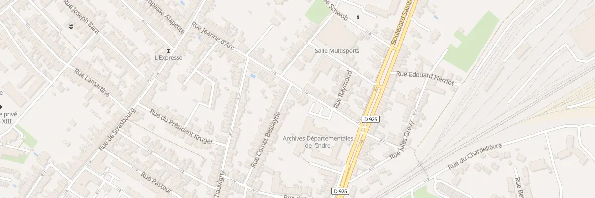 Plan du 5 Rue Jeanne d’Arc à Châteauroux