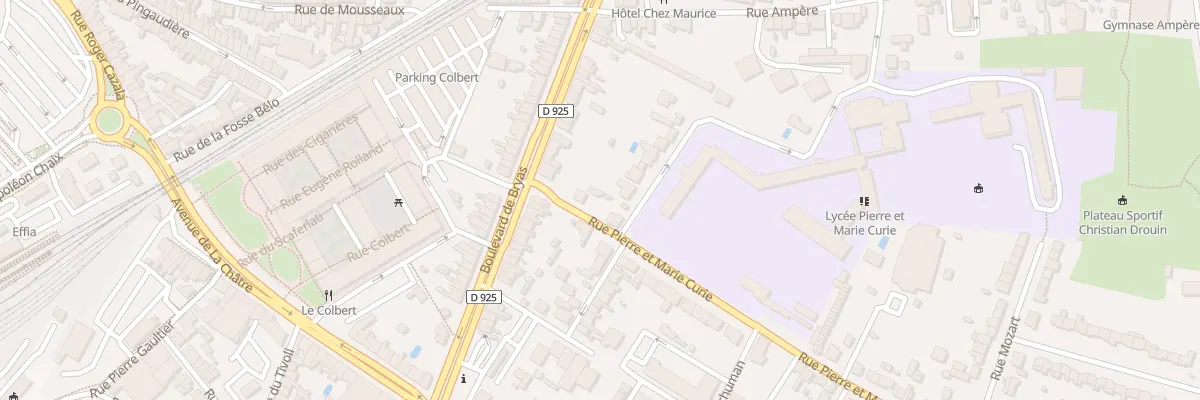 Plan du 5 Rue Pierre et Marie Curie à Châteauroux