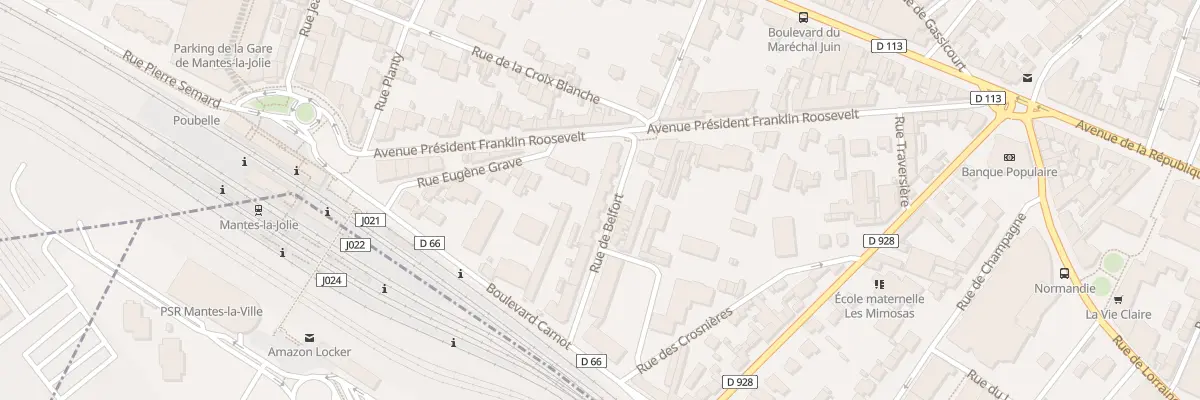 Plan du 6 Rue de Belfort à Mantes-la-Jolie