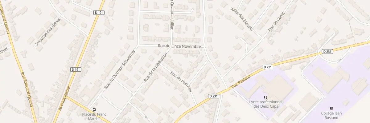 Plan du 12 Rue du Onze Novembre à Marquise