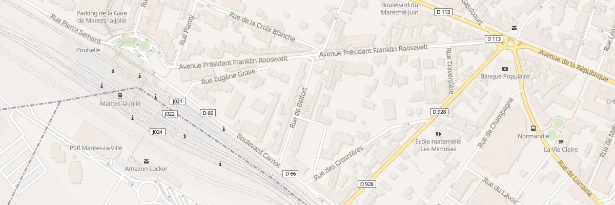 Plan du 3 Rue de Belfort à Mantes-la-Jolie