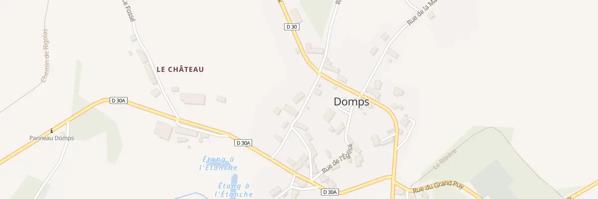 Plan du 2 Rue des Etangs à Domps