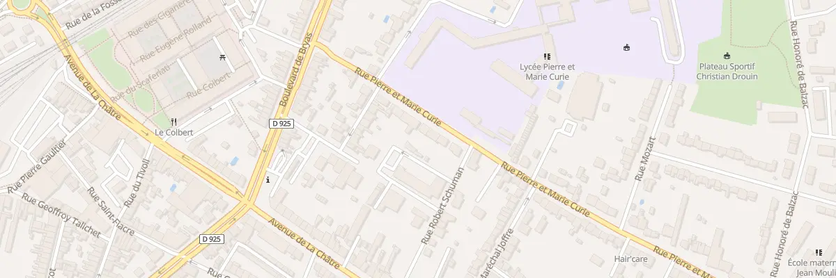 Plan du 20 Rue Pierre et Marie Curie à Châteauroux