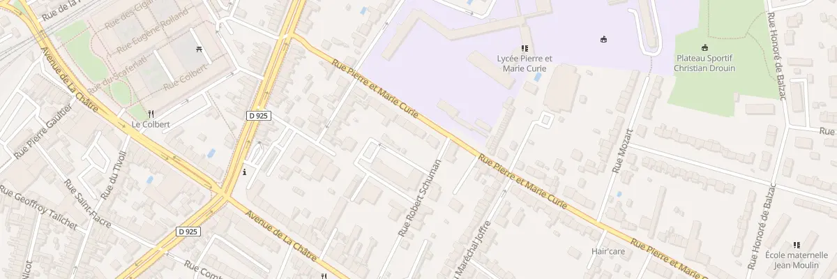 Plan du 24 Rue Pierre et Marie Curie à Châteauroux