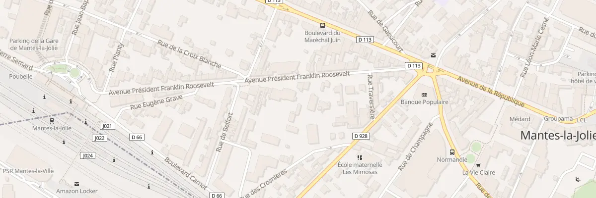 Plan du 23 Av du Pdt Franklin Roosevelt à Mantes-la-Jolie