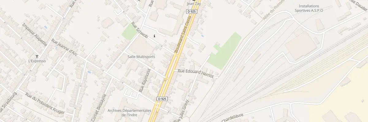 Plan du 60 Bd Saint-Denis à Châteauroux