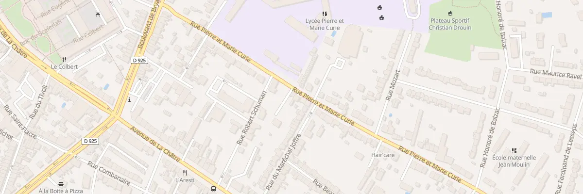Plan du 32 Rue Pierre et Marie Curie à Châteauroux